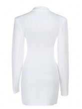 WOWDARK Women's Sexy Deep V-Neck Long Sleeve Bodycon Dress, Spring